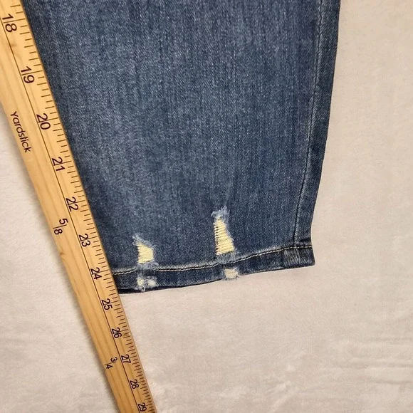 STS Blue Jean Womens 29 Blue Christy Tapered Crop High Rise Distressed EC3118JA1 - Picture 10 of 16